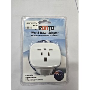 Pronto World Travel Adaptor for use in NZ and Australia