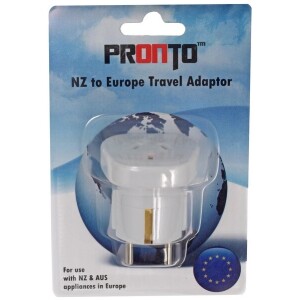 Pronto NZ to Europe Travel Adaptor